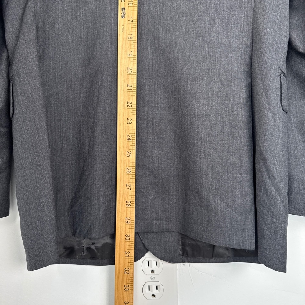 Saks Fifth Avenue Ermenegildo Zegna Wool Silk Blazer 40R Charcoal Made in Italy - Picture 8 of 11